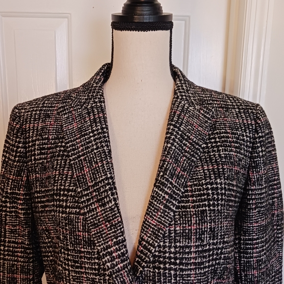 Massimo Dutti Single Button Front Closure Plaid Blazer - Picture 5 of 14